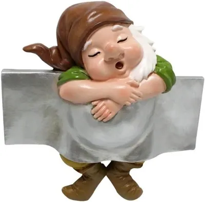 Productafbeelding van Tuinkabouter Figuren - Hars Standbeeld Ornament - Tuin Decoratie - Weerbestendige Hars - 8-11.5 cm hoog - Gekleurd