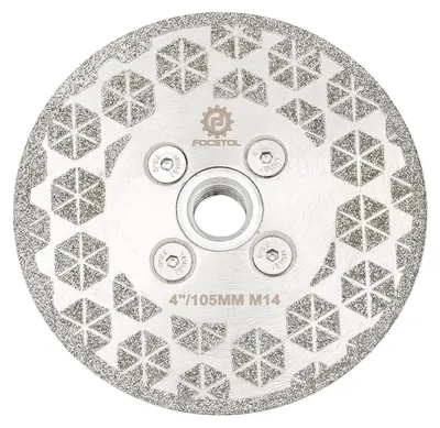 Productafbeelding van Diamantzaagschijf 105mm M14, enkelzijdig, voor het zagen van graniet, marmer, keramiek en tegels