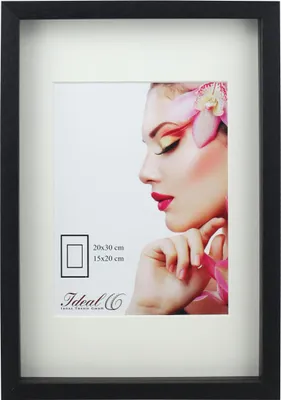 Produktbild von 3D Objektrahmen Holz Bilderrahmen Wanddeko Collage Poster Shirt Trikot Rahmen HR - Farbe: Schwarz | Format: 13x18