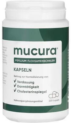 Zdjęcie produktu dla Mucura Psyllium Husk Capsules 225 kapsułek