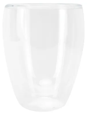 Image de Tasse à café cylindrique transparente à double paroi, résistante à la chaleur, pour boissons à la maison (350 ml)