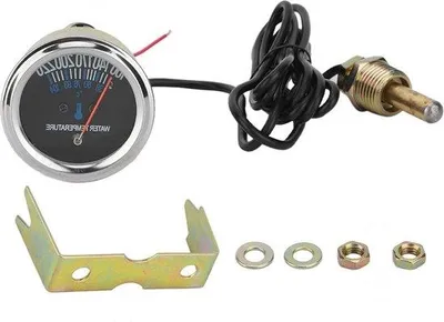 Produktbild von Famanu Temperaturmessgerät 52mm - Mechanisch, 38-104℃, 12V, Gelbes Licht