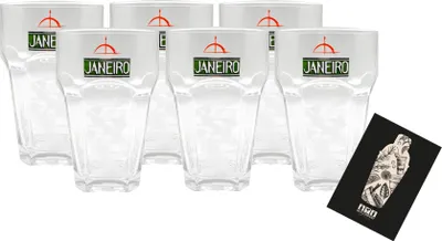 Produktbild von Janeiro Cachaca Longdrinkglas 6er Set Longdrink Glas Gläser Tropicana Do Brasil ca. 0,4l