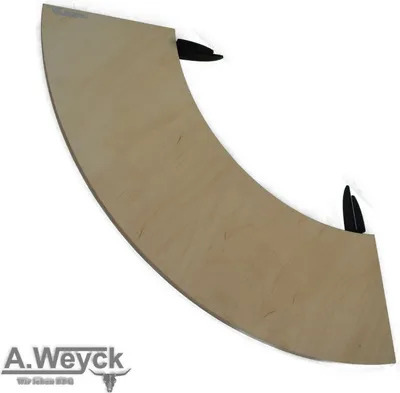 Produktbild von Anstecktisch 1/4 für 80cm 10mm Feuerplatte Umrandung 25x100cm Tisch #309