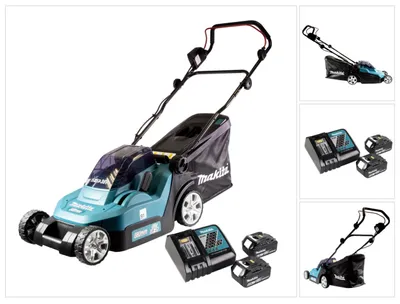 Produktbild von Makita DLM 382 RG2 Akku Rasenmäher 36 V ( 2x 18 V ) 38 cm 40 l + 2x Akku 6,0 Ah + Ladegerät