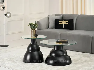 Immagine prodotto di Set da tavolino rotondo ANYA - nero