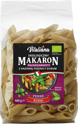 Obrázok produktu pre Cestoviny (celozrnná krupica) PENNE500 g - VITALIANA