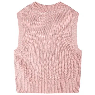 Image de vidaXL Gilet-pull pour enfants Tricoté Rose clair 92