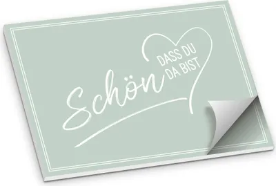 Produktbild von ITENGA Tischset A3 Schön dass du da bist V2 eukalyptus grün