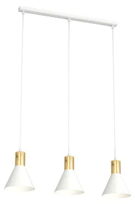 Immagine prodotto di Lampada a sospensione Rosa in acciaio bianco e oro