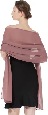 Productafbeelding van Chiffon Stola - Lichtgewicht Omslagdoek - Bruiloft en Avondjurk - Dames