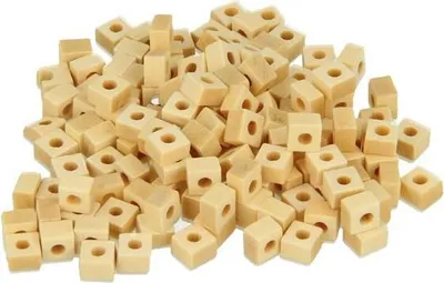 Obrázok produktu pre 150 drevených korálok štvorcových 5 x 3 mm