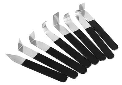 Produktbild von 8-teiliges Set mit Modellierwerkzeugen aus Edelstahl, Schnitzwerkzeuge mit Metallkopf