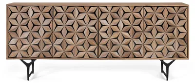 Image de Buffet en bois de manguier de Mysore, 74 cm x 177 cm x 40 cm, Giner y Colomer