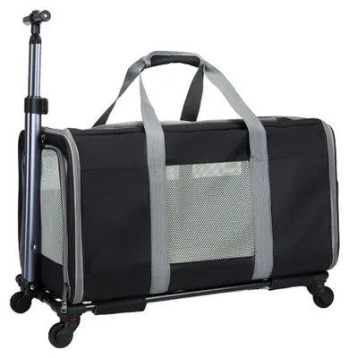 Imagen del producto de Transportador para mascotas, bolso de transporte, diseño plegable, color negro