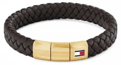 Immagine prodotto di Cinturino in pelle marrone con chiusura placcata in oro 2790671