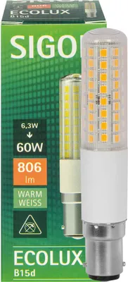 Immagine prodotto di SIGOR 7W Ecolux B15d 806lm 2700K Lampada LED QT18