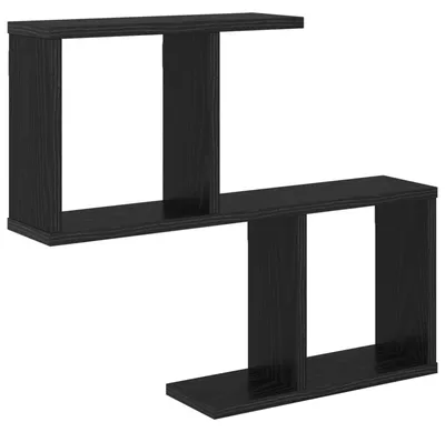 Obrázek produktu pro vidaXL Nástěnná police, černý dub, 60 x 12 x 50,5 cm, dřevotříska