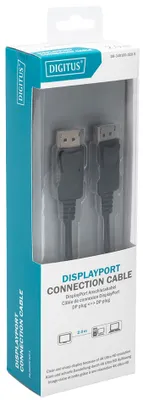 Obrázek produktu pro Digitus DB-340100-020-S, 2 m, DisplayPort, DisplayPort, Samec, Samec, 4096 x 2160 px