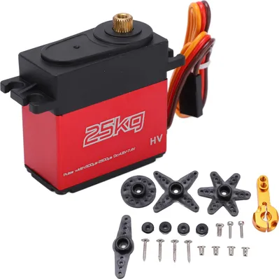Immagine prodotto di 25 kg RC servo digitale ad alta torsione in metallo completo di sterzo per auto 1/10 1/8