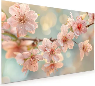 Produktbild von Küchenrückwand Spritzschutz Glas mit Motiv Kirschblütenzauber 40 x 40 cm