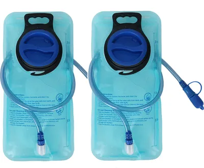 Produktbild von Trinkblase Trinkbeutel, Wasserblase Trinkrucksack, Wasserbeutel Wasserbehälter für Rucksack mit Schlauch BPA Frei 2 Liter für Wandern Radfahren Klettern Outdoor Aktivität, 2 Stück