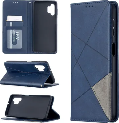 Produktbild von Mobigear Rhombus Slim  Samsung Galaxy A32 5G Hülle Klapphülle - Blau