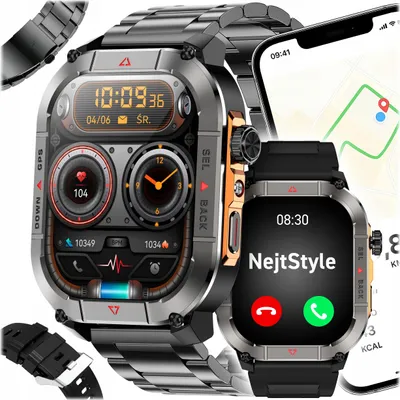 Zdjęcie produktu dla Zegarek Smartwatch Męski Gps Wodoodporny Menu Pl Rozmowy Amoled Sport Watch