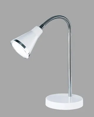 Produktbild von Schöne LED Tischleuchte mit Schirm in Weiß Schreibtischlampe mit Flexarm