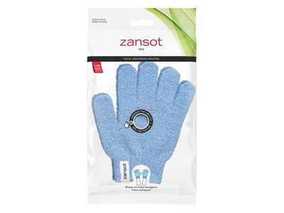 Imagen del producto de Guante exfoliante Zansot, color azul claro