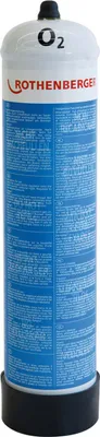 Produktbild von Rothenberger Sauerstoffflasche für Hartlöt- und Schweißgerät. Roxy Kit 120 / 110bar 1 l - 35741/35750