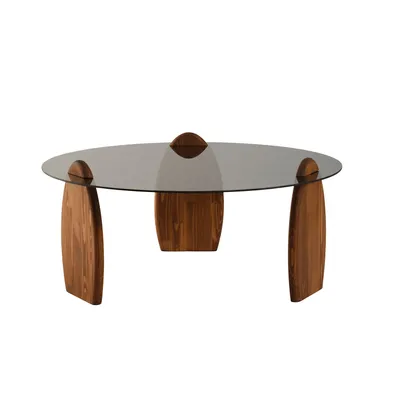 Zdjęcie produktu dla Skye Decor, Surf - Chesnut, Fume, stoliki kawowe, kasztan, szkło, 90 x 41 x 90 cm