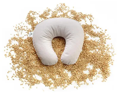 Produktbild von Omgoods – Natürliches Kissen aus Dinkelspelz – Unterstützung für Nacken und Kopf – 35x33 cm