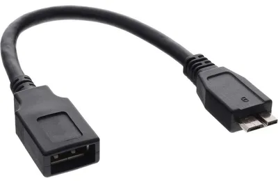 Image de InLine® 31609 Câble adaptateur Micro-USB 3.0 OTG, Micro-B mâle à USB A femelle, 0,15m
