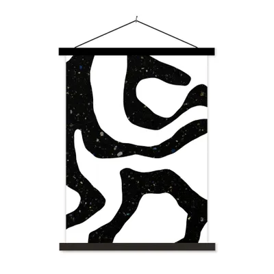 Produktbild von MuchoWow® Textilposter Abstrakt - Minimalismus - Design 60x80 cm mit schwarzem Rahmen - Plakathalter