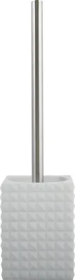 Produktbild von MSV Toilettenburstenhalter Kubik - Kunststein - weis/silber - 37 cm
