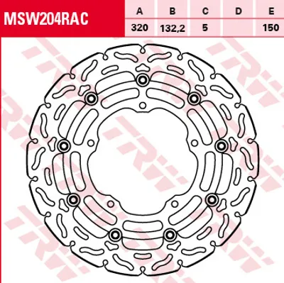 Produktbild von TRW Bremsscheibe Sportiv schwimmend MSW204RAC YZF-R1 M RN49
