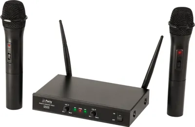 Produktbild von UHF-Funkmikrofon-Set PARTY 200UHF-MKII bis zu 50m Reichweite 2-Kanal