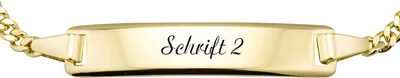 Produktbild von MATERIA by Matthias Wagner Мädchen Armband Name Gravur 333 Gold Armkette 14cm 16cm Kinderschmuck mit Geschenk-Box GA-12