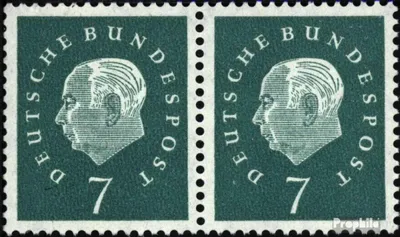 Produktbild von Briefmarken BRD (BR.Deutschland) 1959 Mi 302wP waagerechtes Paar gestempelt Heuss