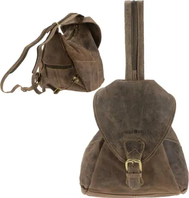 Produktbild von Rucksack Leder Damen GREENBURRY Damenrucksack 2in1 Cityrucksack Vintage braun 1716-25