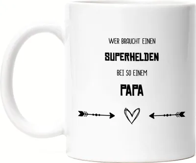 Produktbild von Wer Braucht Superhelden Tasse Bester Papa Der Welt Geschenkidee Vatertag Geburtstag