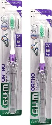 Produktbild von 2x GUM Ortho Travel Reisezahnbürste soft
