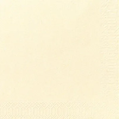 Zdjęcie produktu dla Duni 105747 Serwetki koktajlowe 3-warstwowe bibułkowe gładkie szampańskie, 24 x 24 cm, 20 szt