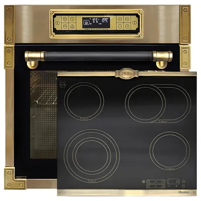 Produktbild von Kaiser Herd Set EH 6726 AD Retro Einbau Backofen 80L +KCT 6185 Em Exklusives Autarkers High Light Glaskeramik Kochfeld 60cm