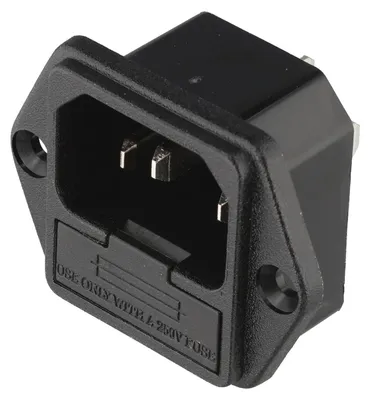 Produktbild von Goobay AC-Einbaustecker mit Sicherungshalter - Anschluss für Kaltgerätekabel
