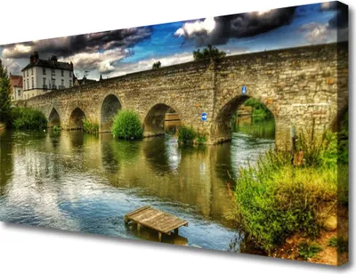 Produktbild von Tulup Leinwand-Bilder 100x50 Wandbild Canvas Kunstdruck See Brücke Architektur