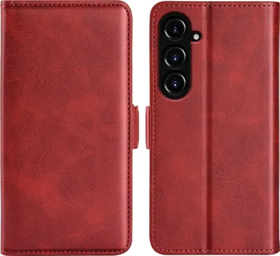 Produktbild von Mobigear Slim Magnet  Samsung Galaxy S23 FE Hülle Klapphülle Geldbörse - Rot
