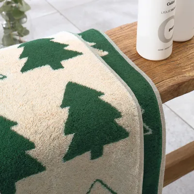 Produktbild von Cawö Frottier Christmas Edition Tannenbaum 794-34 natur-grün, Größe:Handtuch 50 x 100 cm