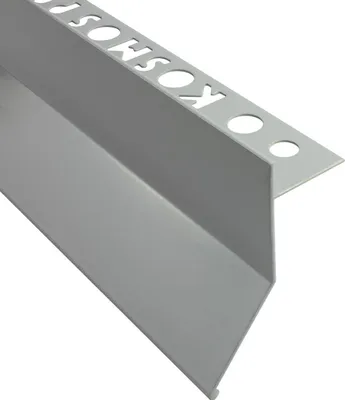 Produktbild von Alu Balkon Terrasse abtropf Profil Fliesenschiene Profil Schiene L300cm 10mm grau